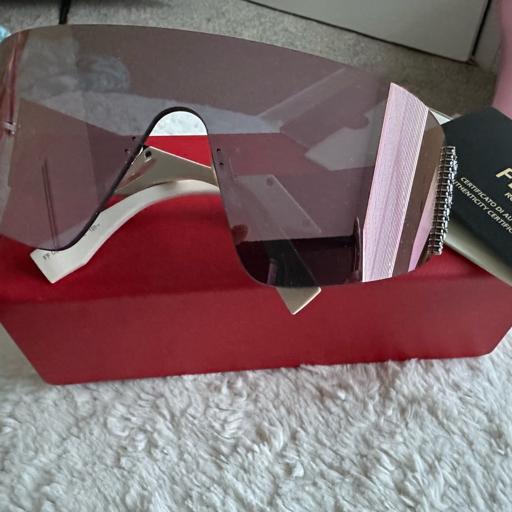 Fendi Mirrored Shield Sunglasses — Authentic, Bold & Iconic